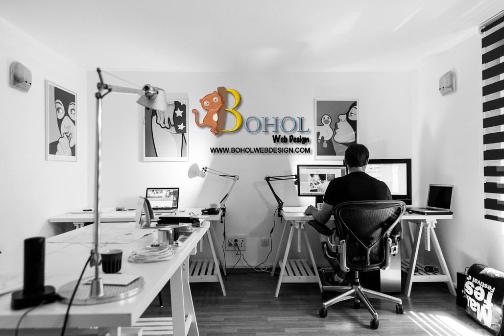 Web designer at work